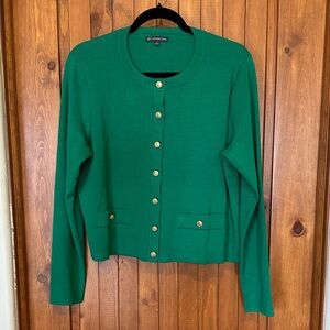 Adrianna Papell Kelly Green Knit Top